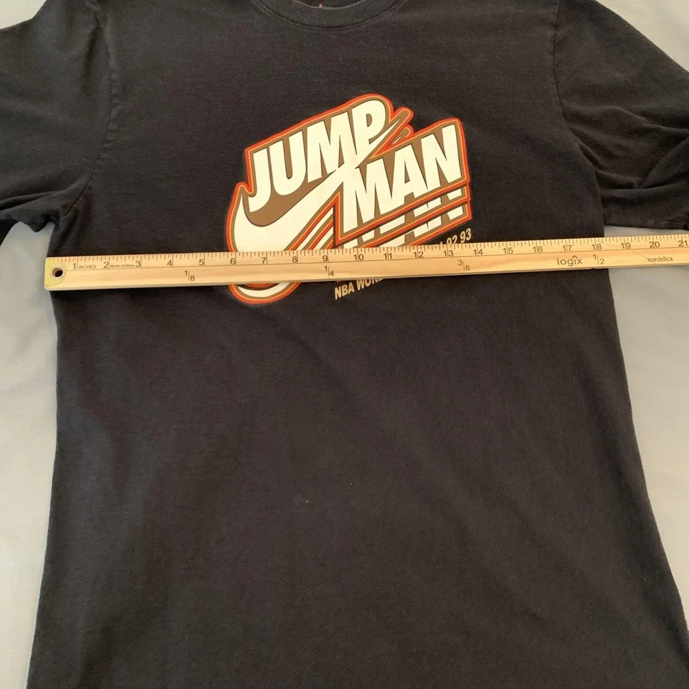 Jordan Shirt Mens Medium‎ Black Jumpman NBA World Champs Graphic Tee T-Shirt